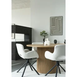 Krzesło Amorim obrotowe boucle beżowe/  czarne