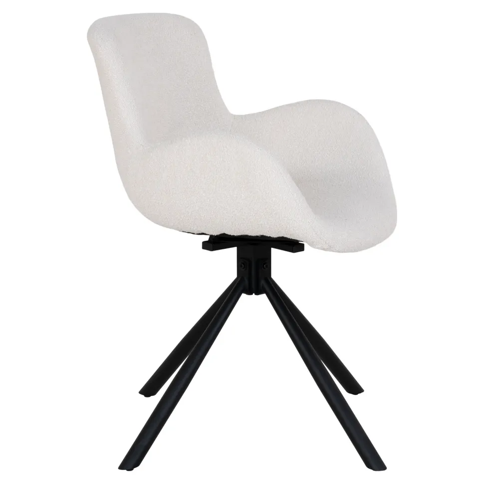 Krzesło Amorim obrotowe boucle beżowe/ czarne