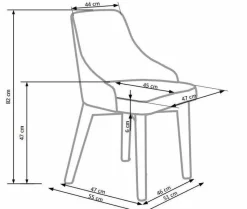 Krzesło Arman dąb/ grafitowe Inari 95