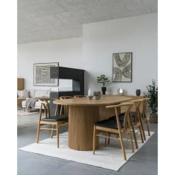 Krzesło Artenara naturalny dąb/ czarne  PU