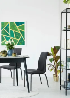 Krzesło Asama black PU czarne nogi