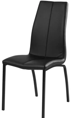 Krzesło Asama black PU czarne nogi