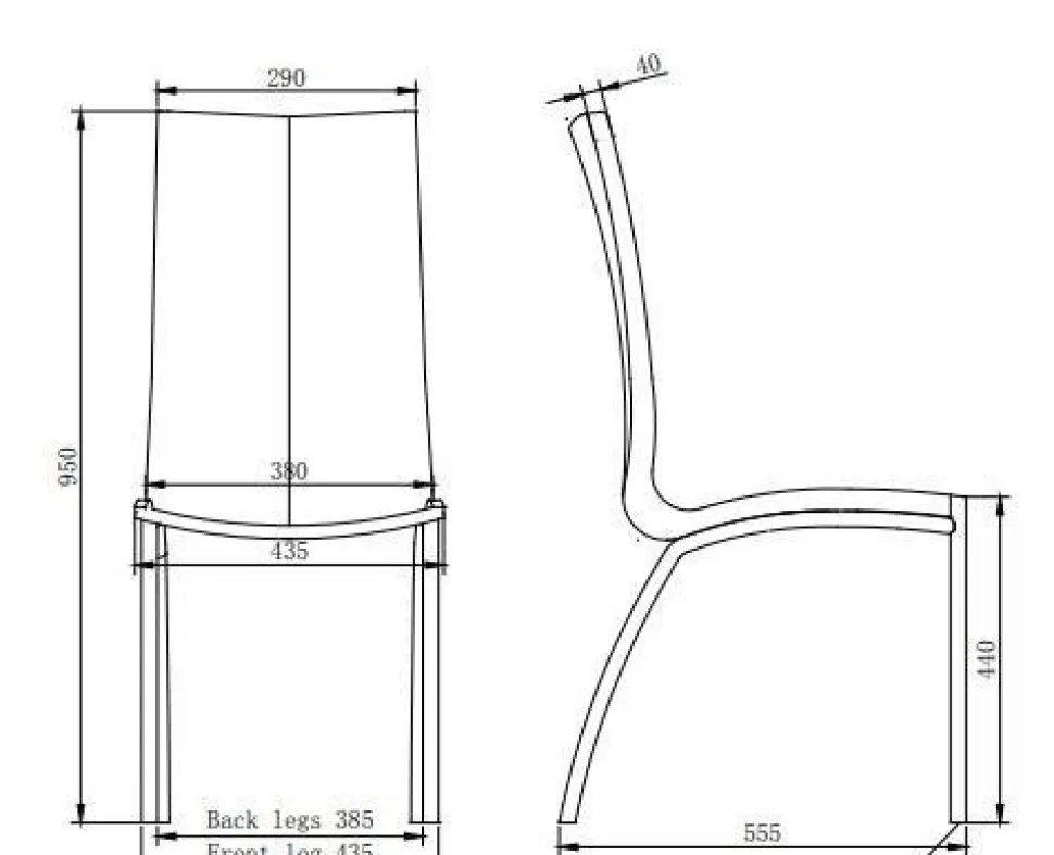 Krzesło Asama czarne tapicerowane