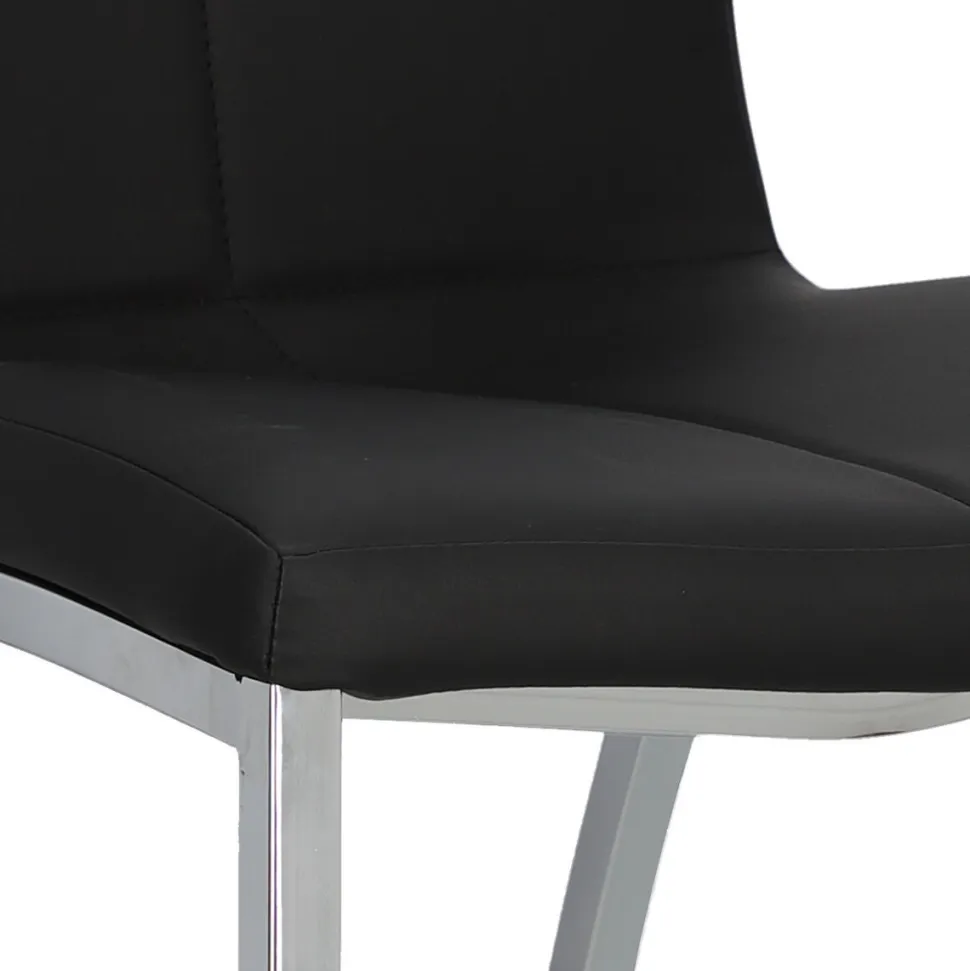 Krzesło Asama czarne tapicerowane