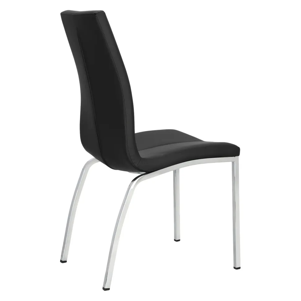 Krzesło Asama czarne tapicerowane