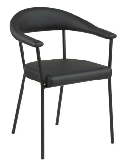Krzesło Ava czarne tapicerowane