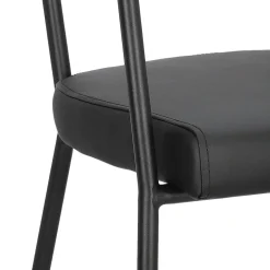 Krzesło Ava czarne tapicerowane