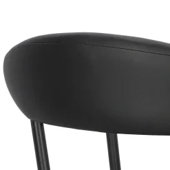 Krzesło Ava czarne tapicerowane