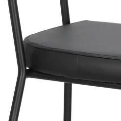 Krzesło Ava czarne tapicerowane