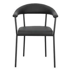 Krzesło Ava czarne tapicerowane