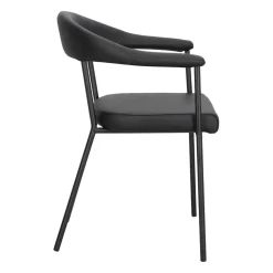 Krzesło Ava czarne tapicerowane