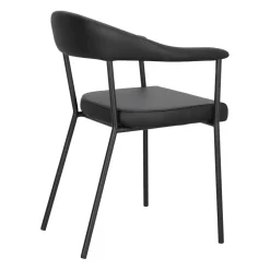 Krzesło Ava czarne tapicerowane