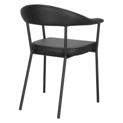 Krzesło Ava czarne tapicerowane