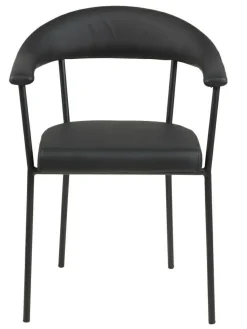 Krzesło Ava czarne tapicerowane
