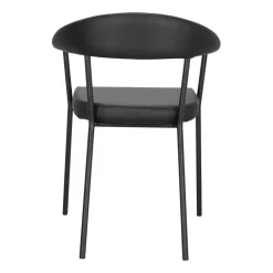 Krzesło Ava czarne tapicerowane