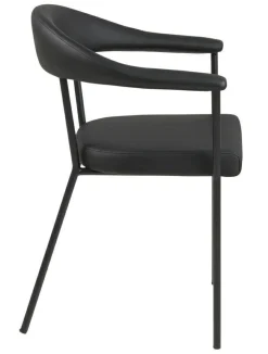Krzesło Ava czarne tapicerowane