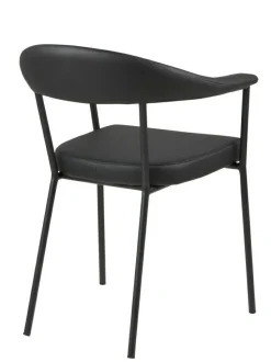 Krzesło Ava czarne tapicerowane