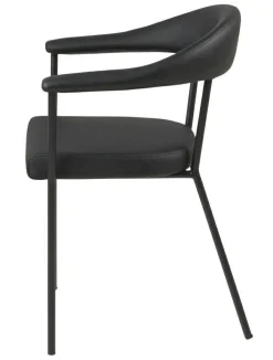Krzesło Ava czarne tapicerowane