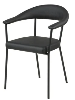 Krzesło Ava czarne tapicerowane
