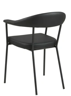 Krzesło Ava czarne tapicerowane