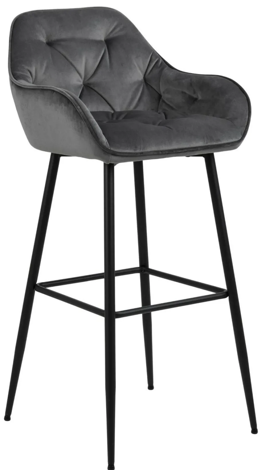 Krzesło barowe Brooke VIC szare glamour