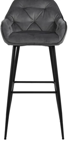 Krzesło barowe Brooke VIC szare glamour