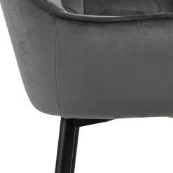 Krzesło barowe Brooke VIC szare glamour