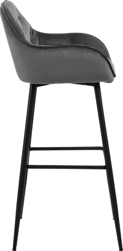 Krzesło barowe Brooke VIC szare glamour