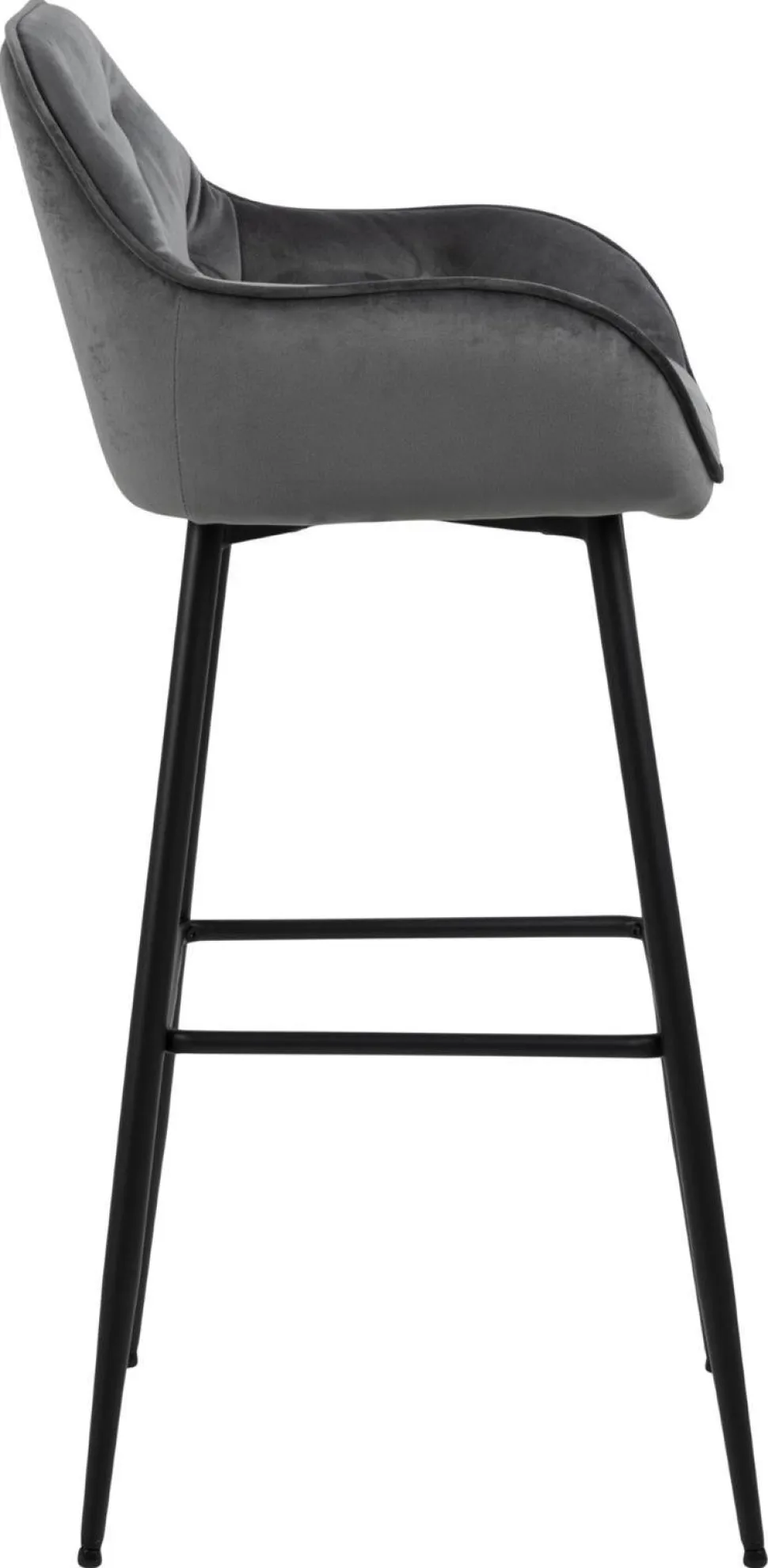 Krzesło barowe Brooke VIC szare glamour