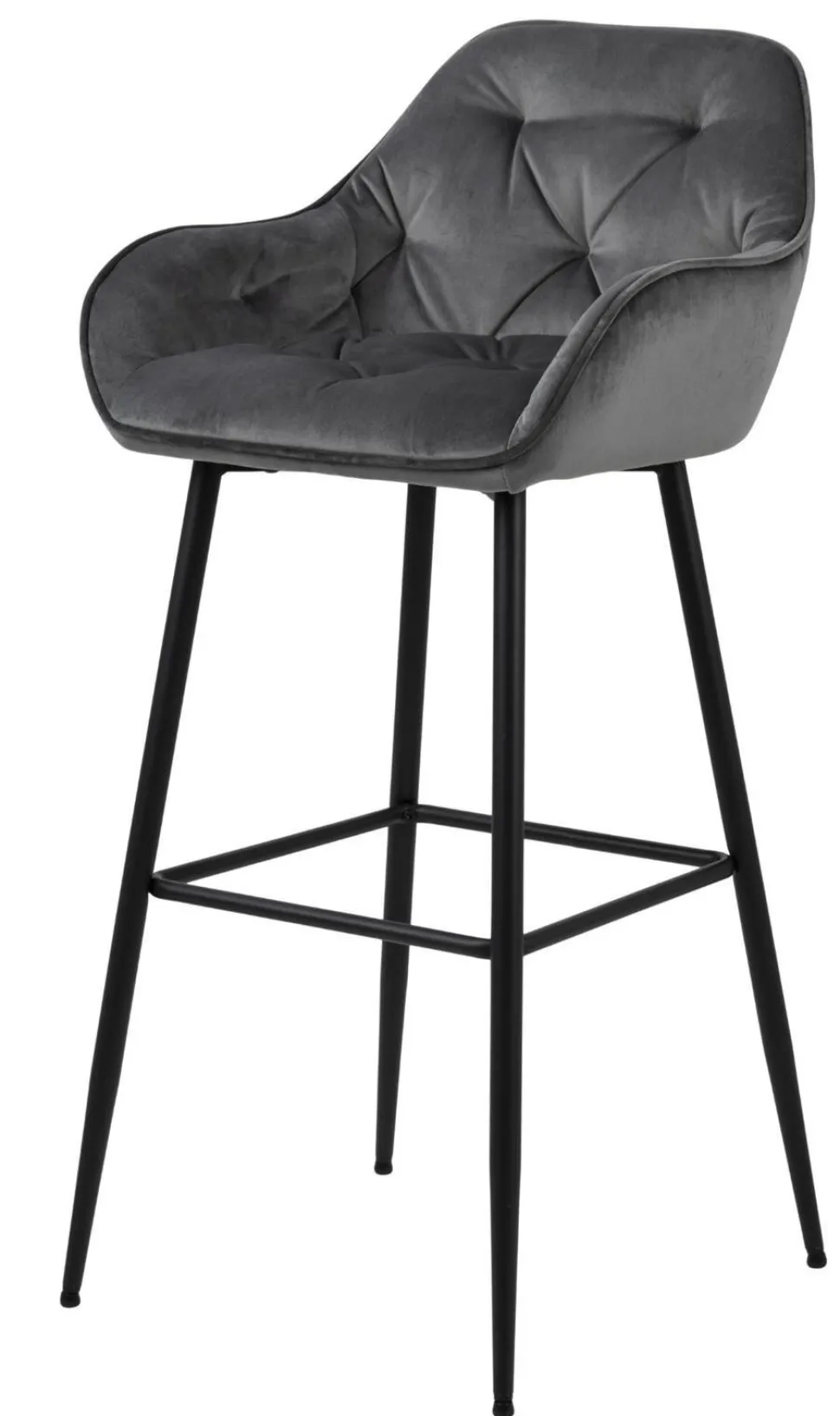 Krzesło barowe Brooke VIC szare glamour