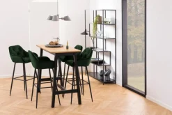 Krzesło barowe Brooke VIC zielone glamour