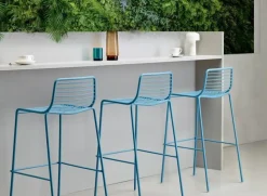 Krzesło barowe Summer szare metalowe