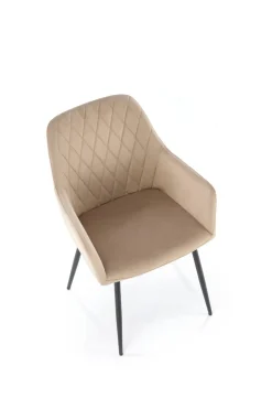 Krzesło Basper Velvet beżowy