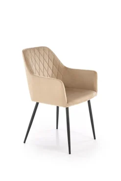 Krzesło Basper Velvet beżowy