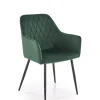 Krzesło Basper Velvet ciemny zielony