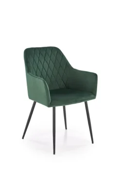 Krzesło Basper Velvet ciemny zielony