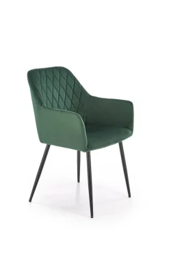 Krzesło Basper Velvet ciemny zielony