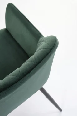 Krzesło Basper Velvet ciemny zielony