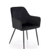 Krzesło Basper Velvet czarny