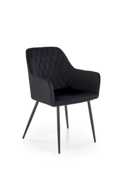 Krzesło Basper Velvet czarny