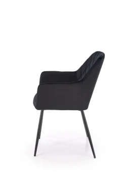 Krzesło Basper Velvet czarny