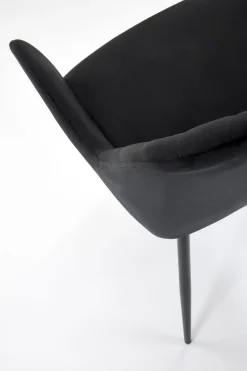 Krzesło Basper Velvet czarny