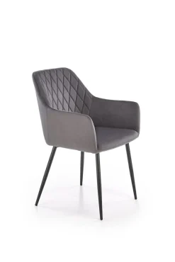 Krzesło Basper Velvet szary