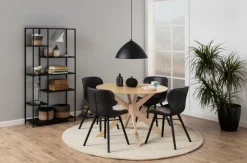 Krzesło Batilda czarne tapicerowane