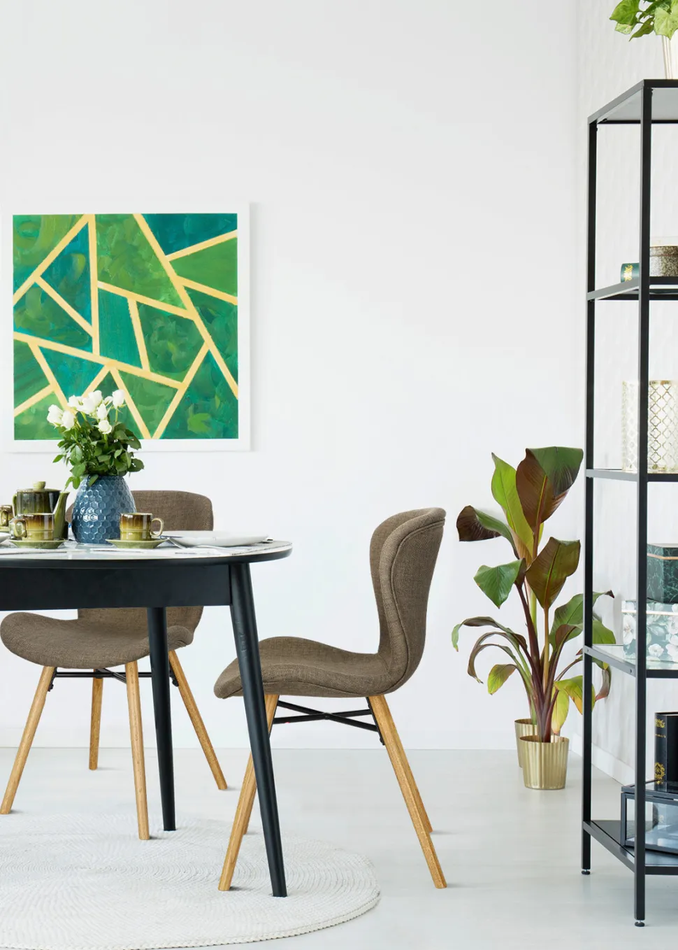 Krzesło Batilda Khaki tapicerowane