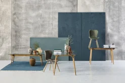 Krzesło Batilda Khaki tapicerowane