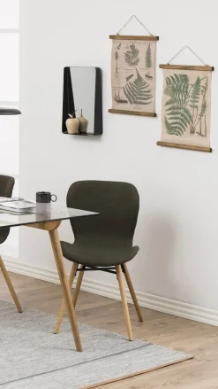 Krzesło Batilda Khaki tapicerowane