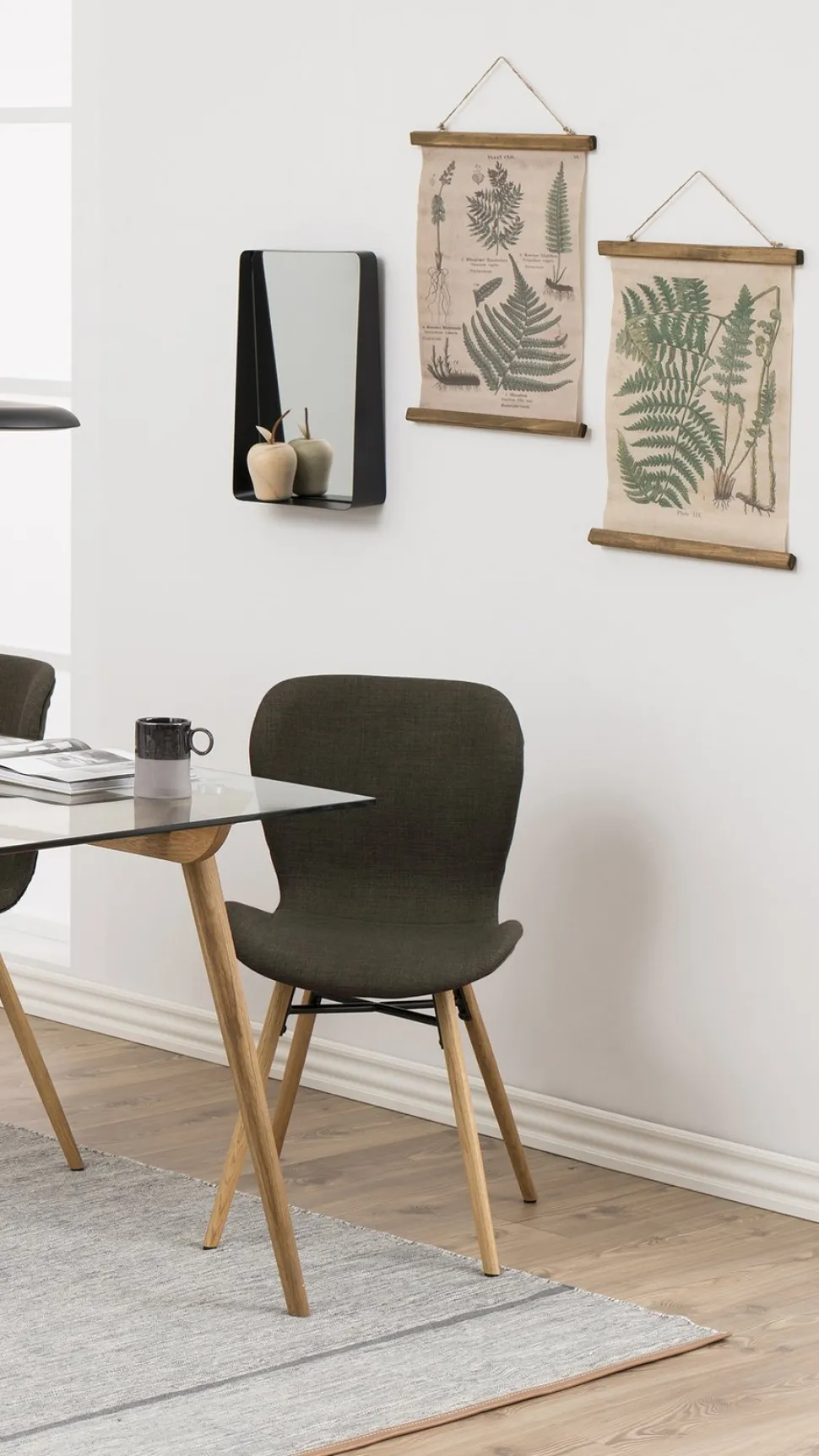 Krzesło Batilda Khaki tapicerowane