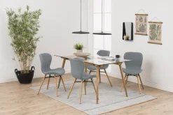 Krzesło Batilda light grey tapicerowane