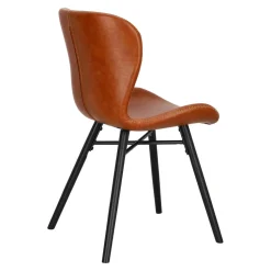 Krzesło Batilda Retro brandy /czarne tapicerowane